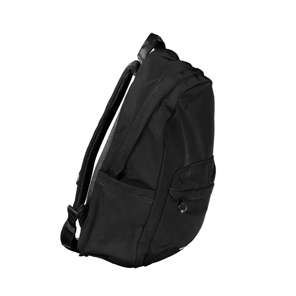 Black Polyester Men Backpack - GLAMHUB BOUTIQUE 