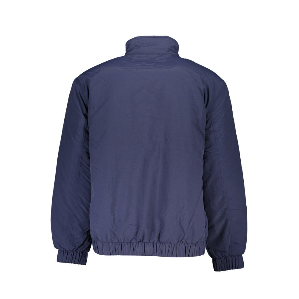 Blue Polyamide Men Jacket - GLAMHUB BOUTIQUE 