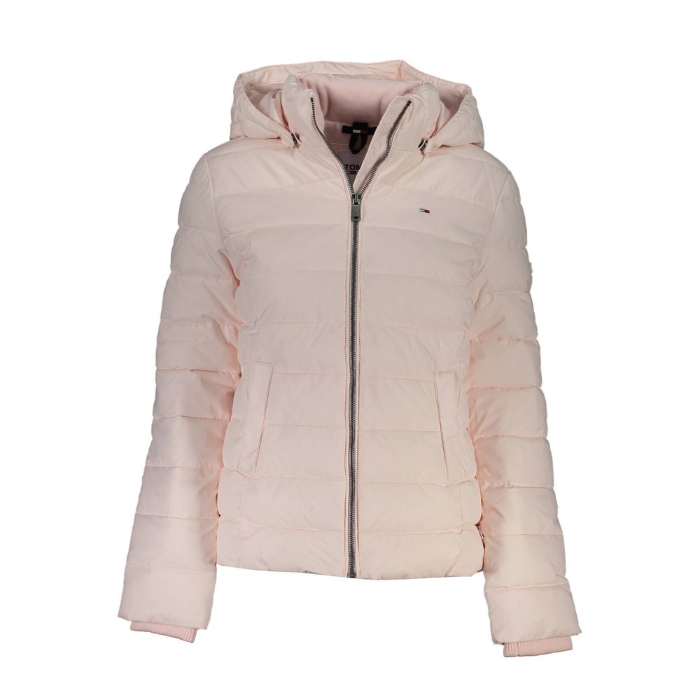 Pink Polyester Women Jacket - GLAMHUB BOUTIQUE 