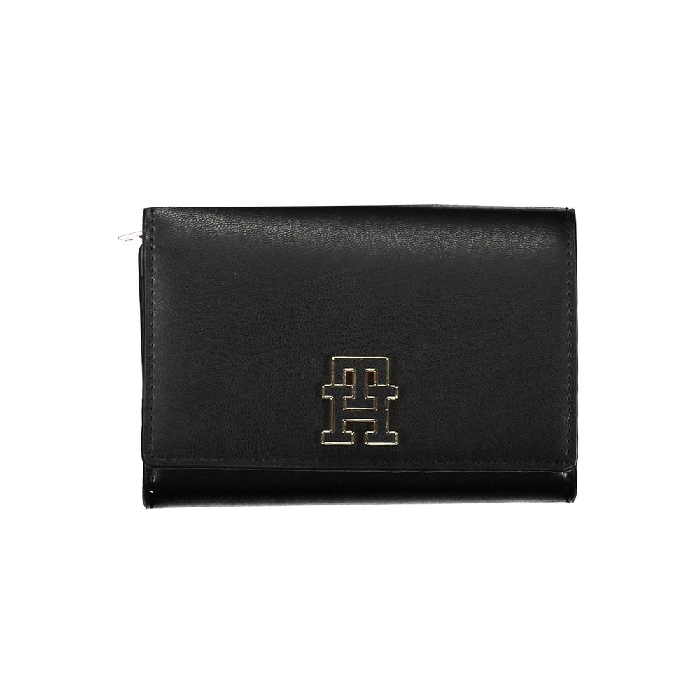 Black Polyethylene Women Wallet - GLAMHUB BOUTIQUE 