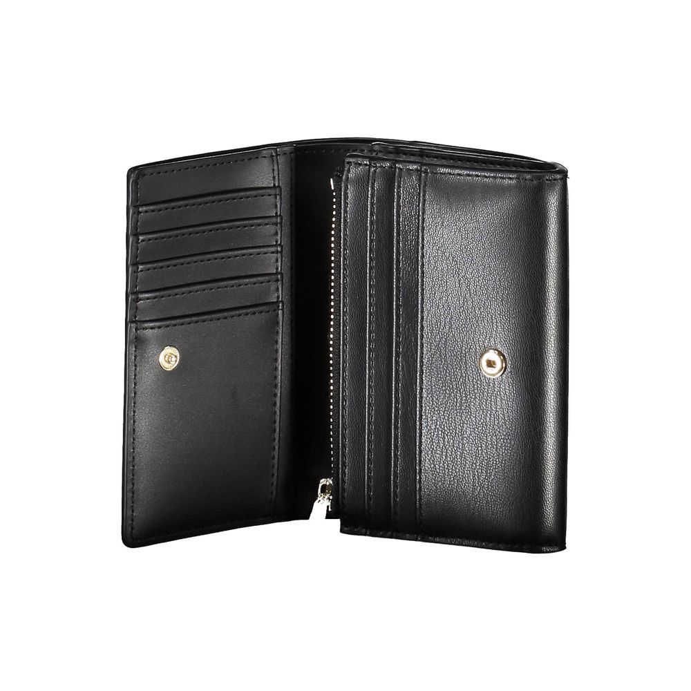 Black Polyethylene Women Wallet - GLAMHUB BOUTIQUE 