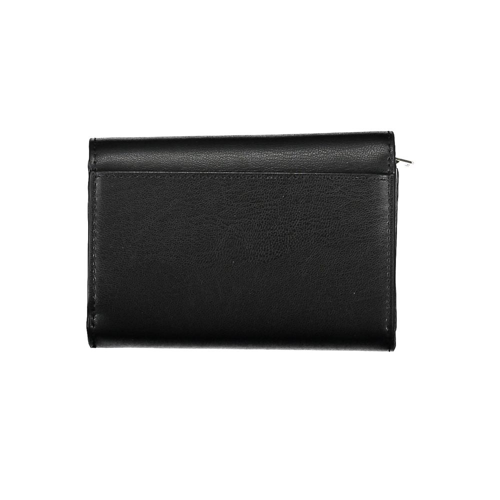 Black Polyethylene Women Wallet - GLAMHUB BOUTIQUE 