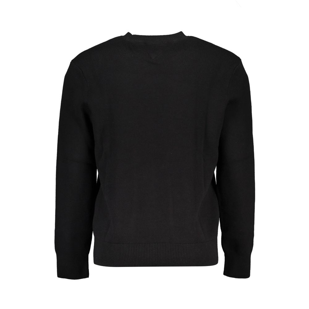 Black Cotton Men Sweater - GLAMHUB BOUTIQUE 