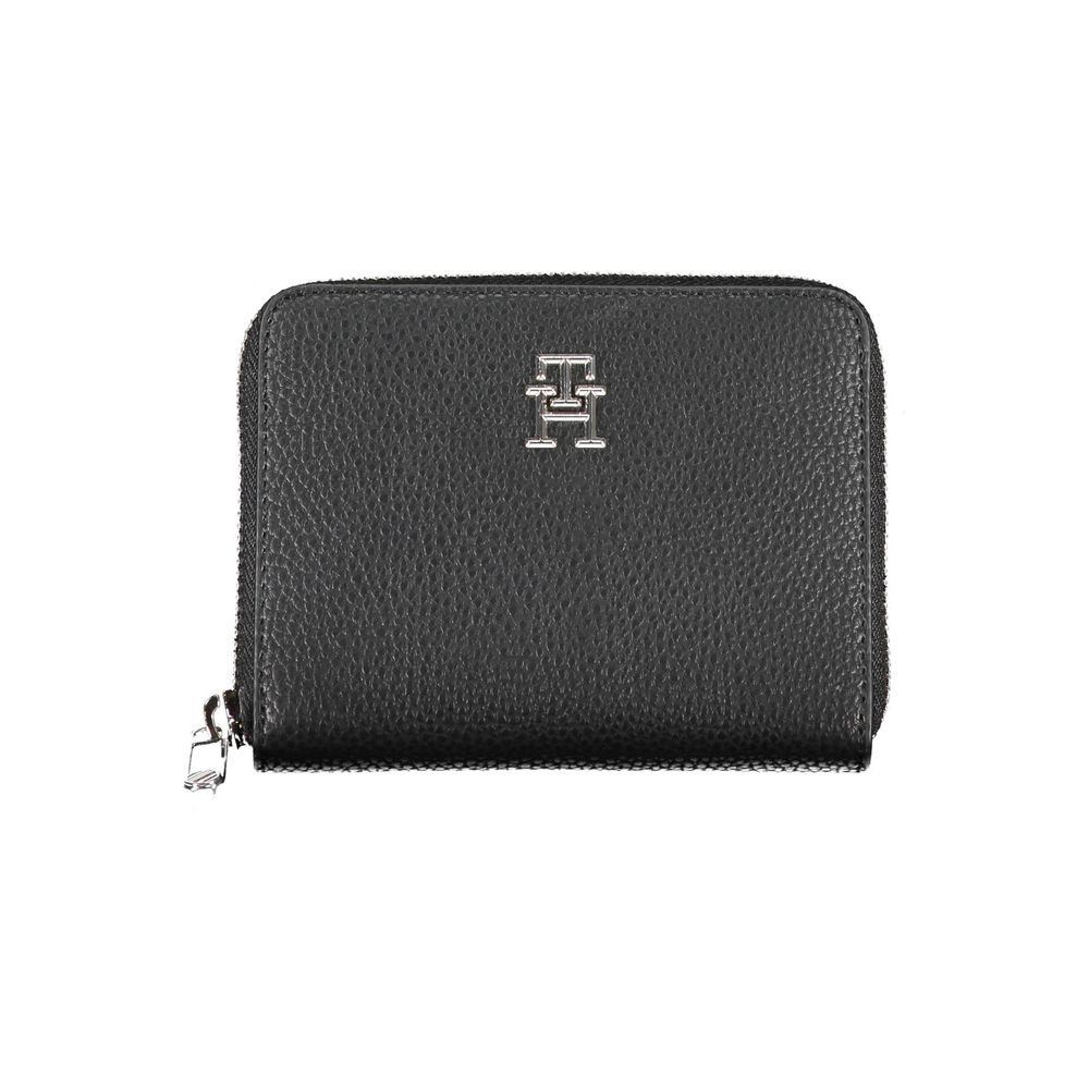 Black Polyethylene Women Wallet - GLAMHUB BOUTIQUE 