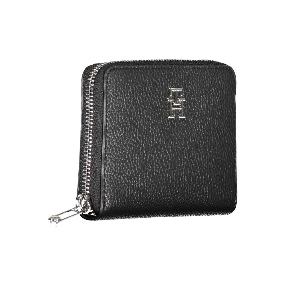 Black Polyethylene Women Wallet - GLAMHUB BOUTIQUE 