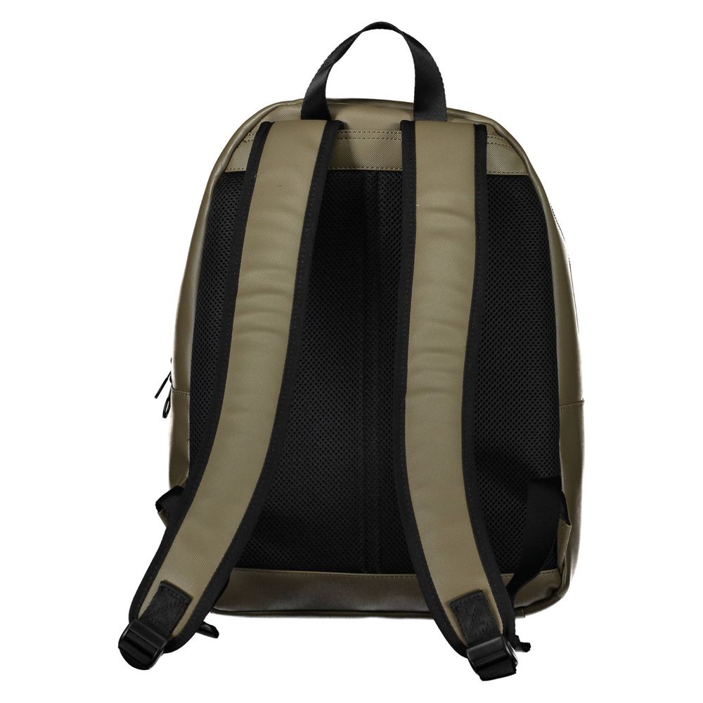 Green Polyethylene Men Backpack - GLAMHUB BOUTIQUE 