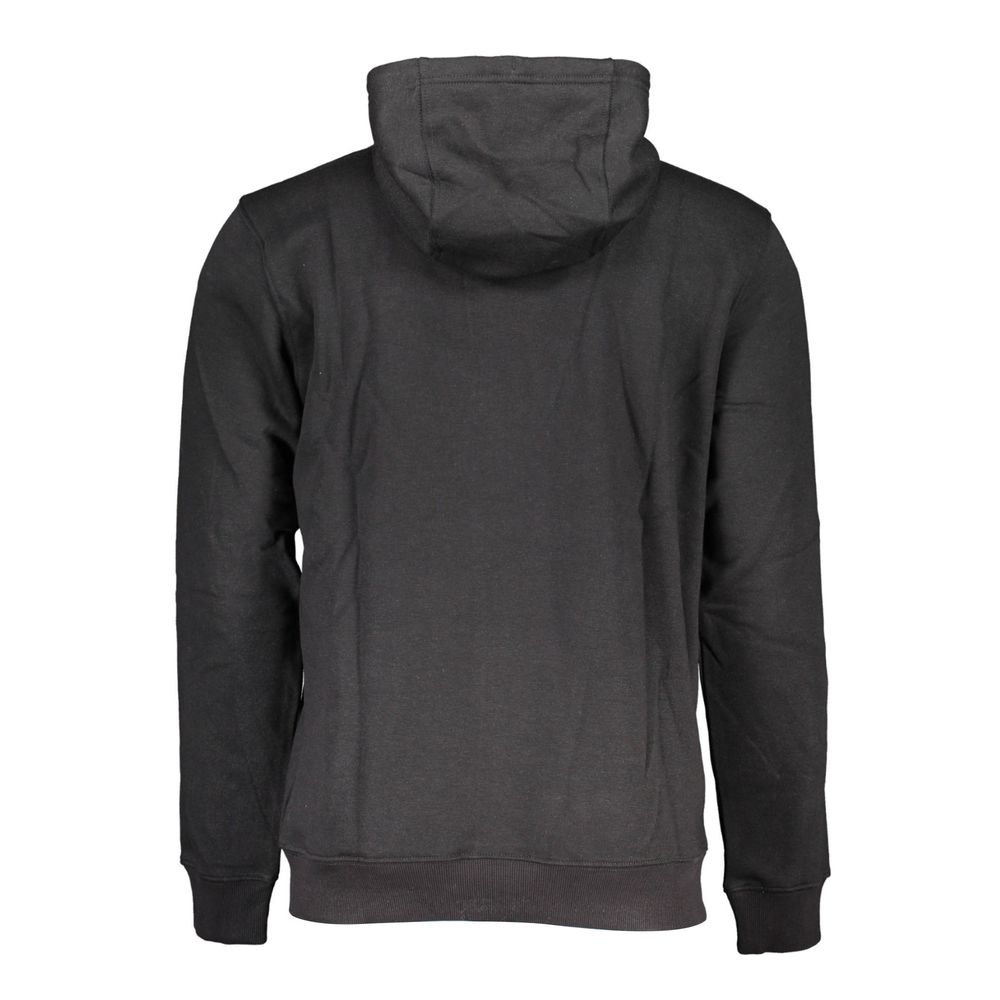 Black Cotton Men Sweatshirt - GLAMHUB BOUTIQUE 