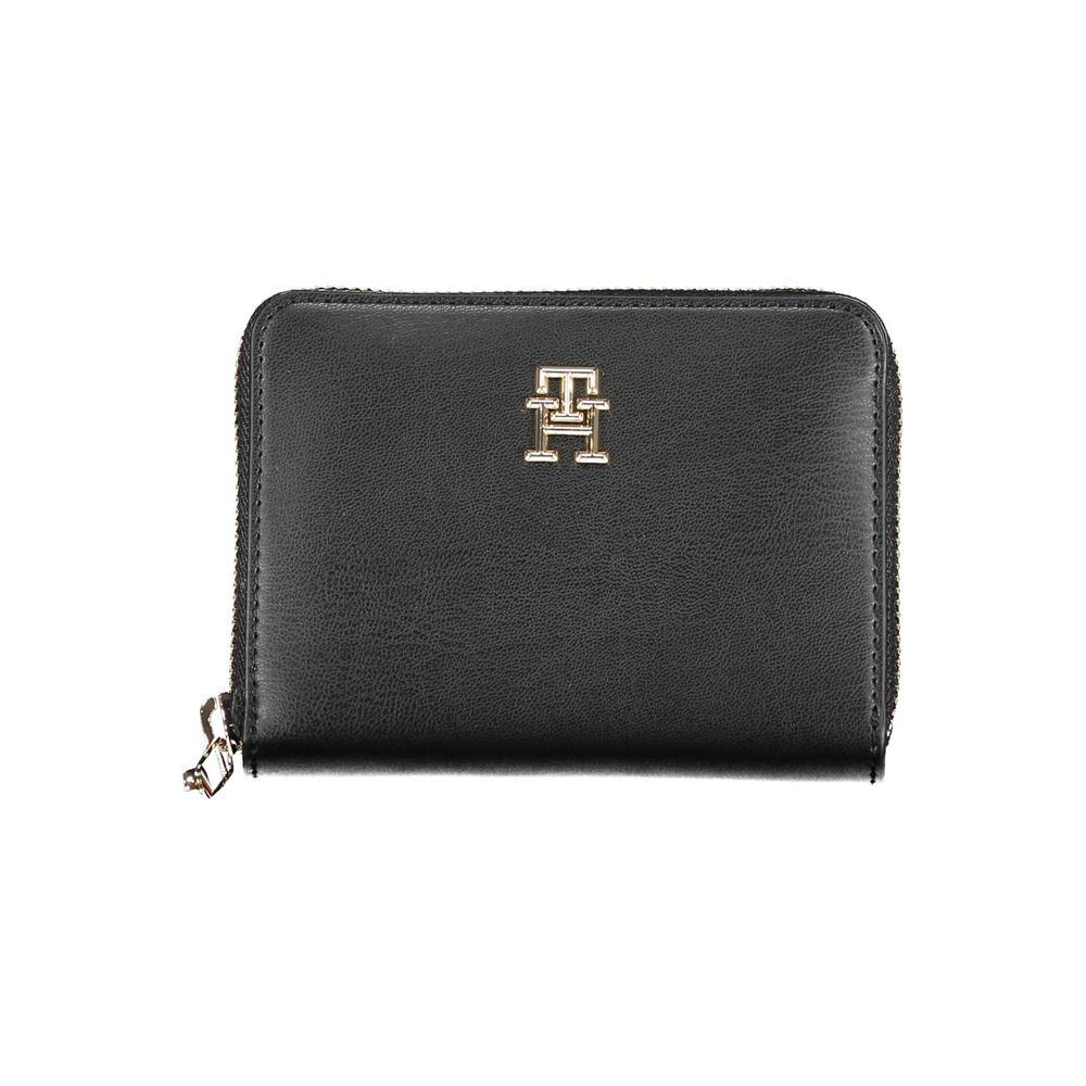 Black Polyethylene Women Wallet - GLAMHUB BOUTIQUE 