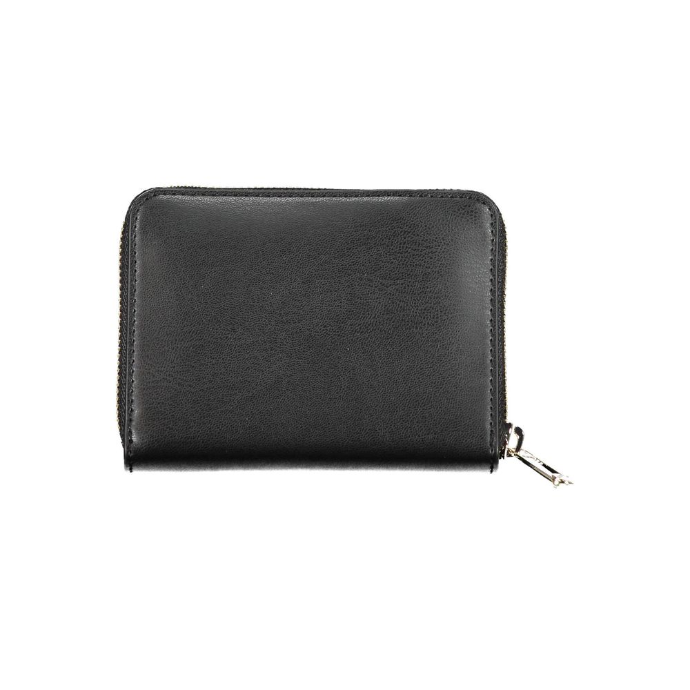 Black Polyethylene Women Wallet - GLAMHUB BOUTIQUE 