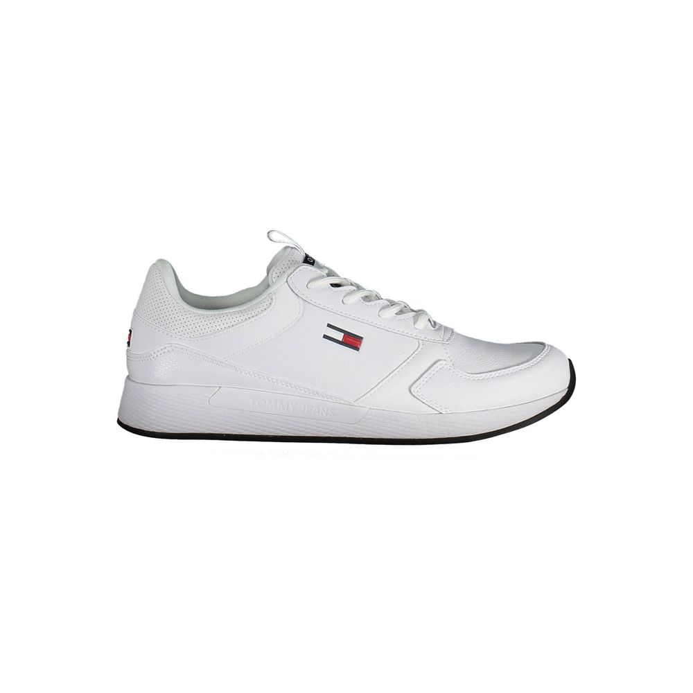 White Polyethylene Men Sneaker - GLAMHUB BOUTIQUE 