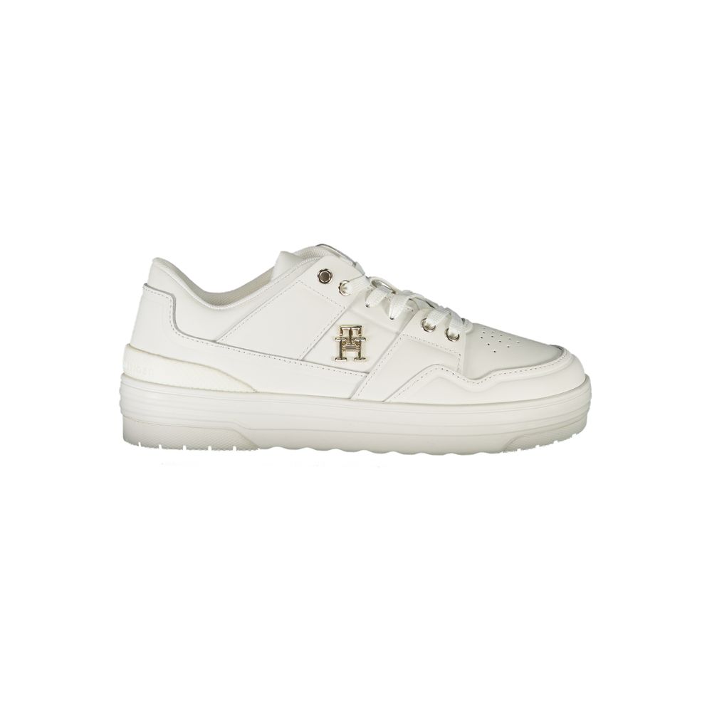 White Leather Women Sneaker - GLAMHUB BOUTIQUE 