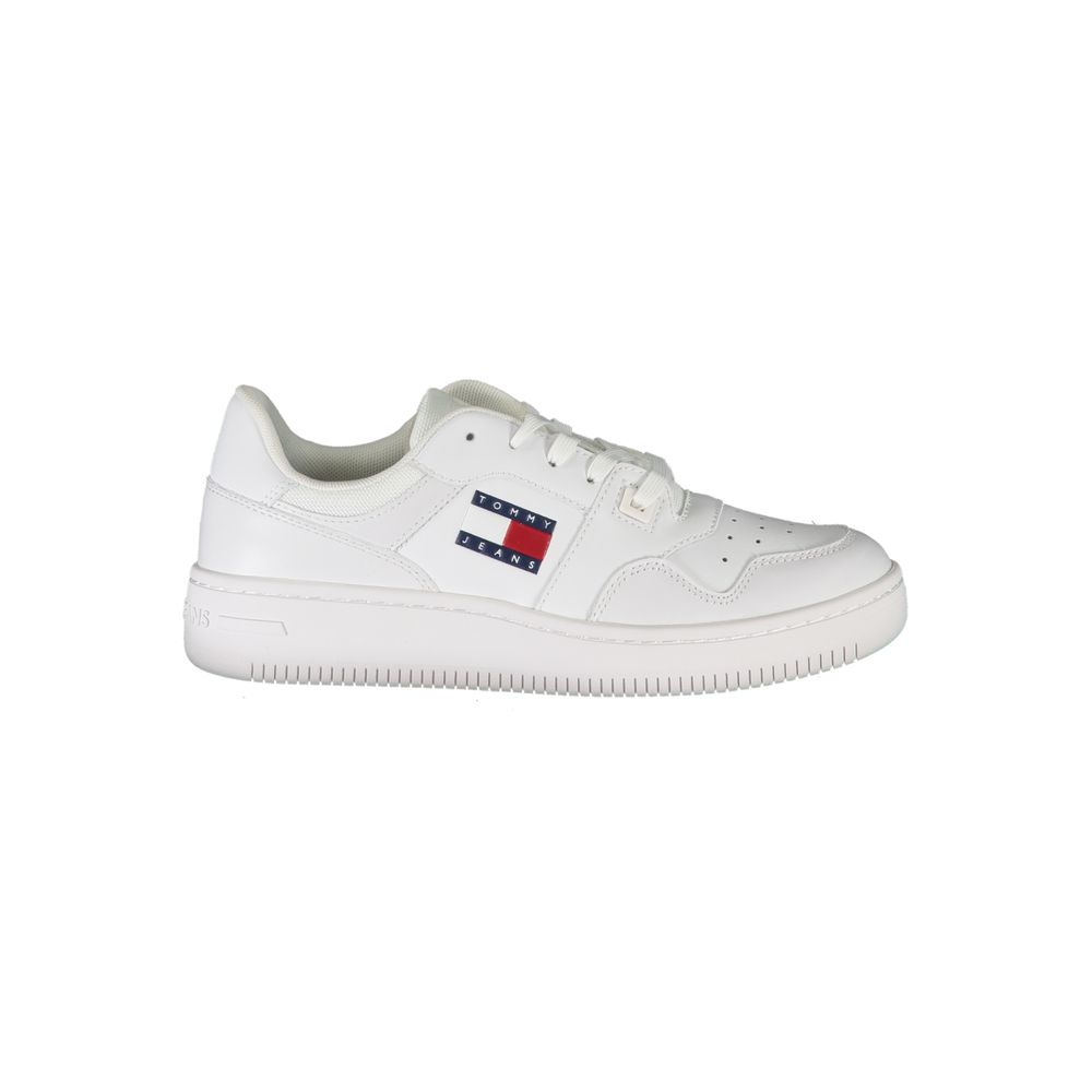 White Leather Women Sneaker - GLAMHUB BOUTIQUE 