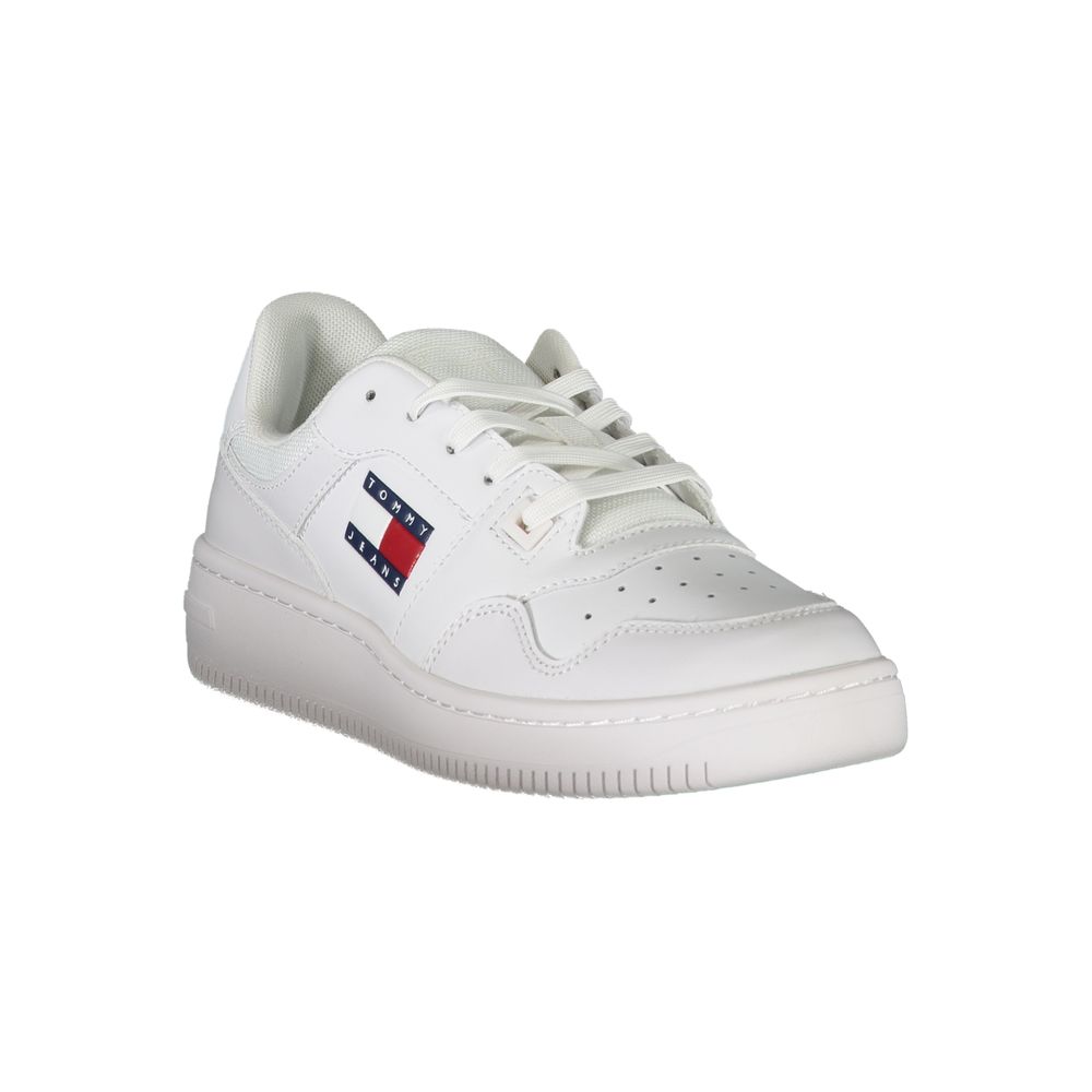 White Leather Women Sneaker - GLAMHUB BOUTIQUE 