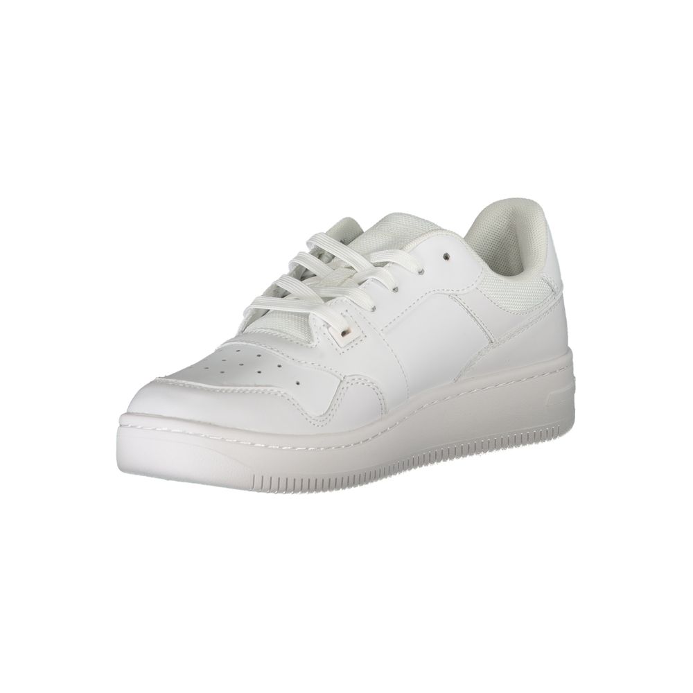 White Leather Women Sneaker - GLAMHUB BOUTIQUE 