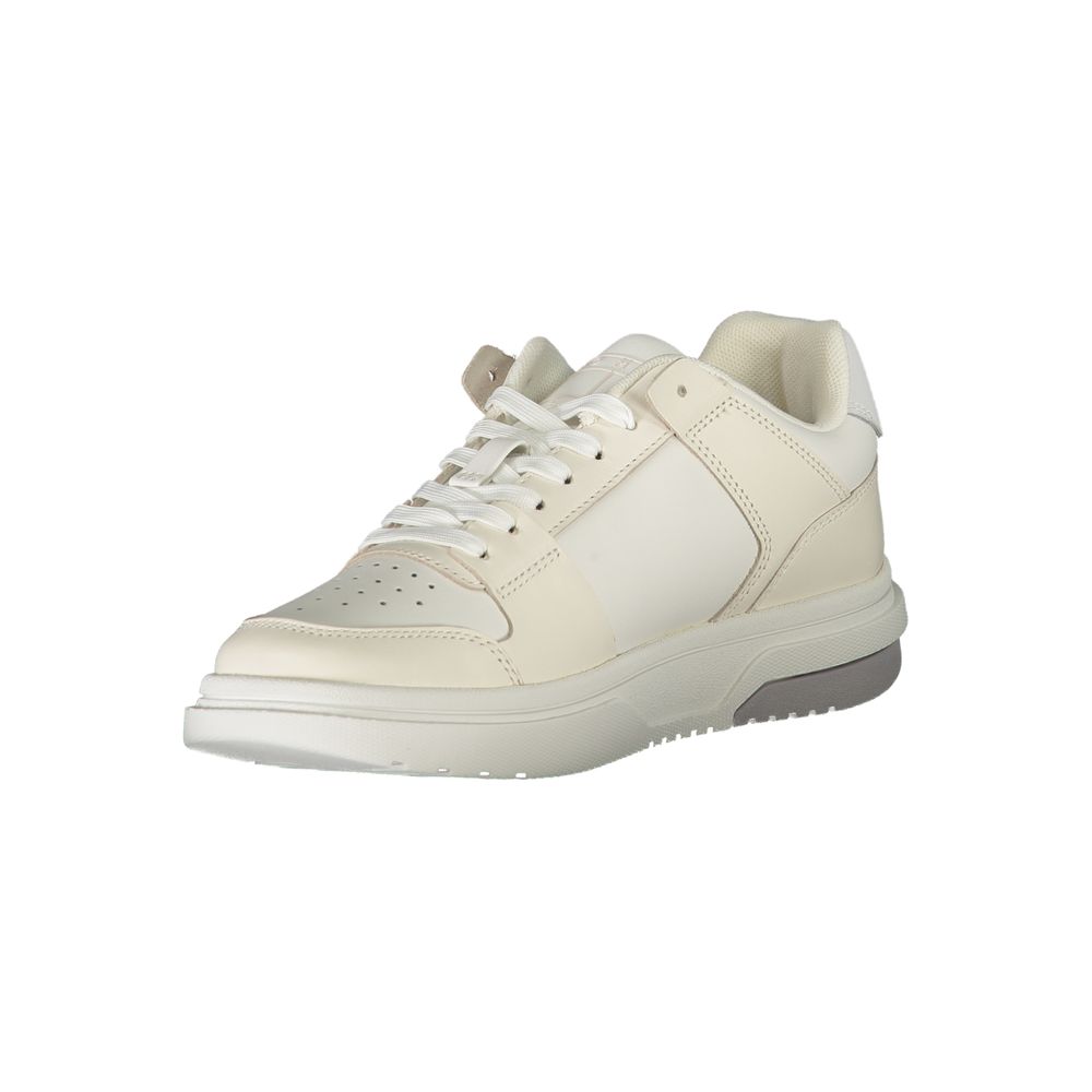 White Leather Womens Sneaker - GLAMHUB BOUTIQUE 