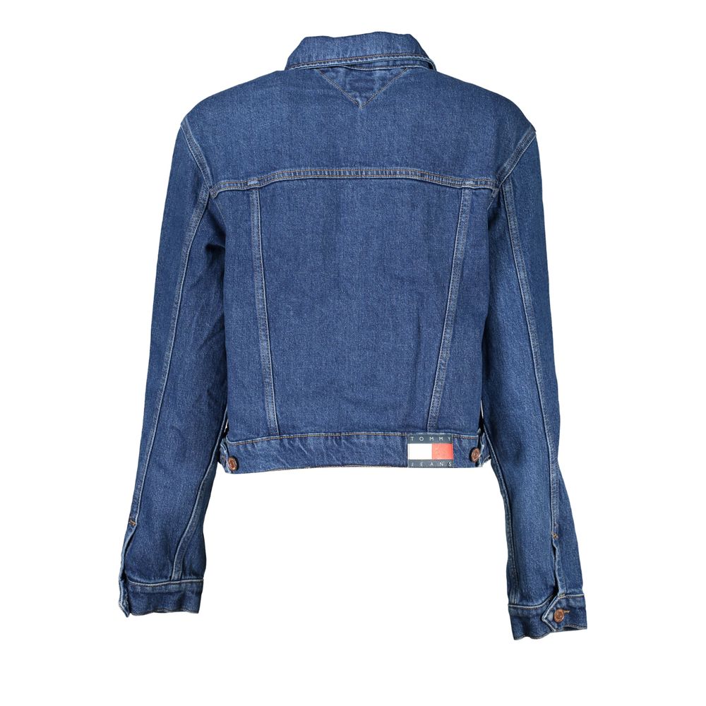 Blue Cotton Women Jacket - GLAMHUB BOUTIQUE 