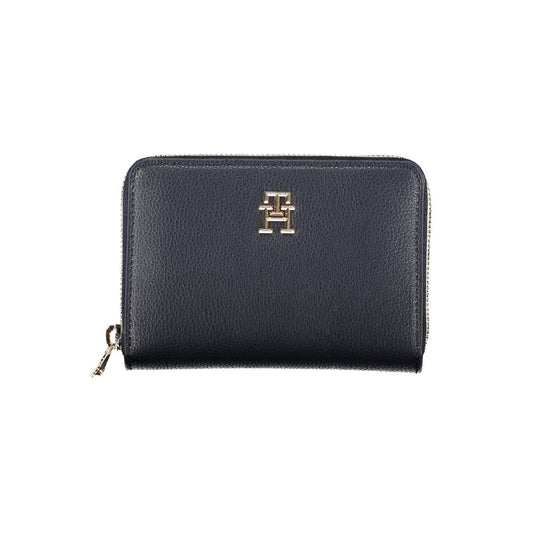 Sleek Blue Multipurpose Wallet with Zip Closure - GLAMHUB BOUTIQUE 