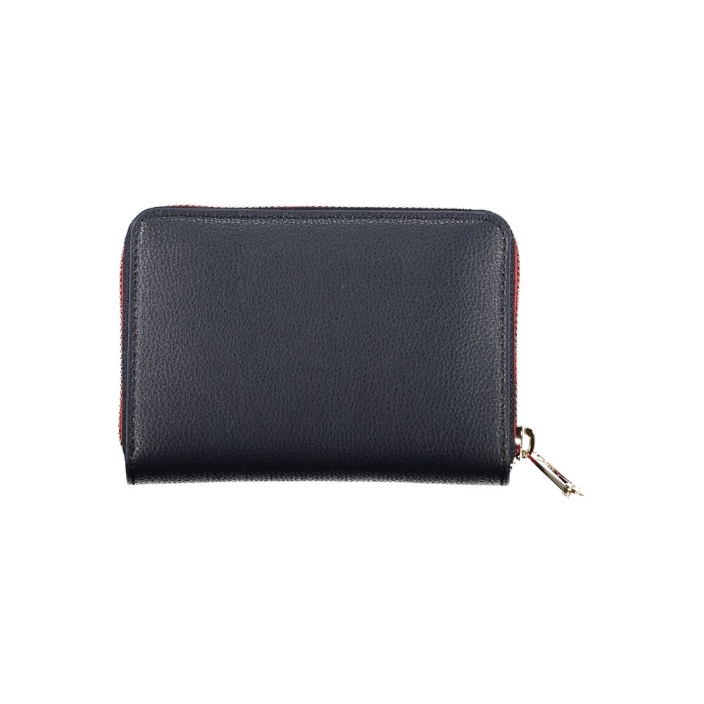 Sleek Blue Multipurpose Wallet with Zip Closure - GLAMHUB BOUTIQUE 