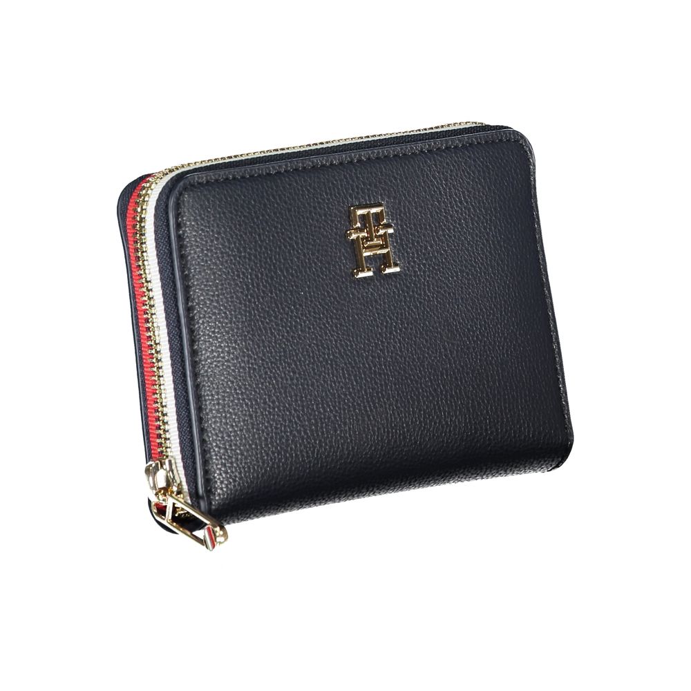 Sleek Blue Multipurpose Wallet with Zip Closure - GLAMHUB BOUTIQUE 