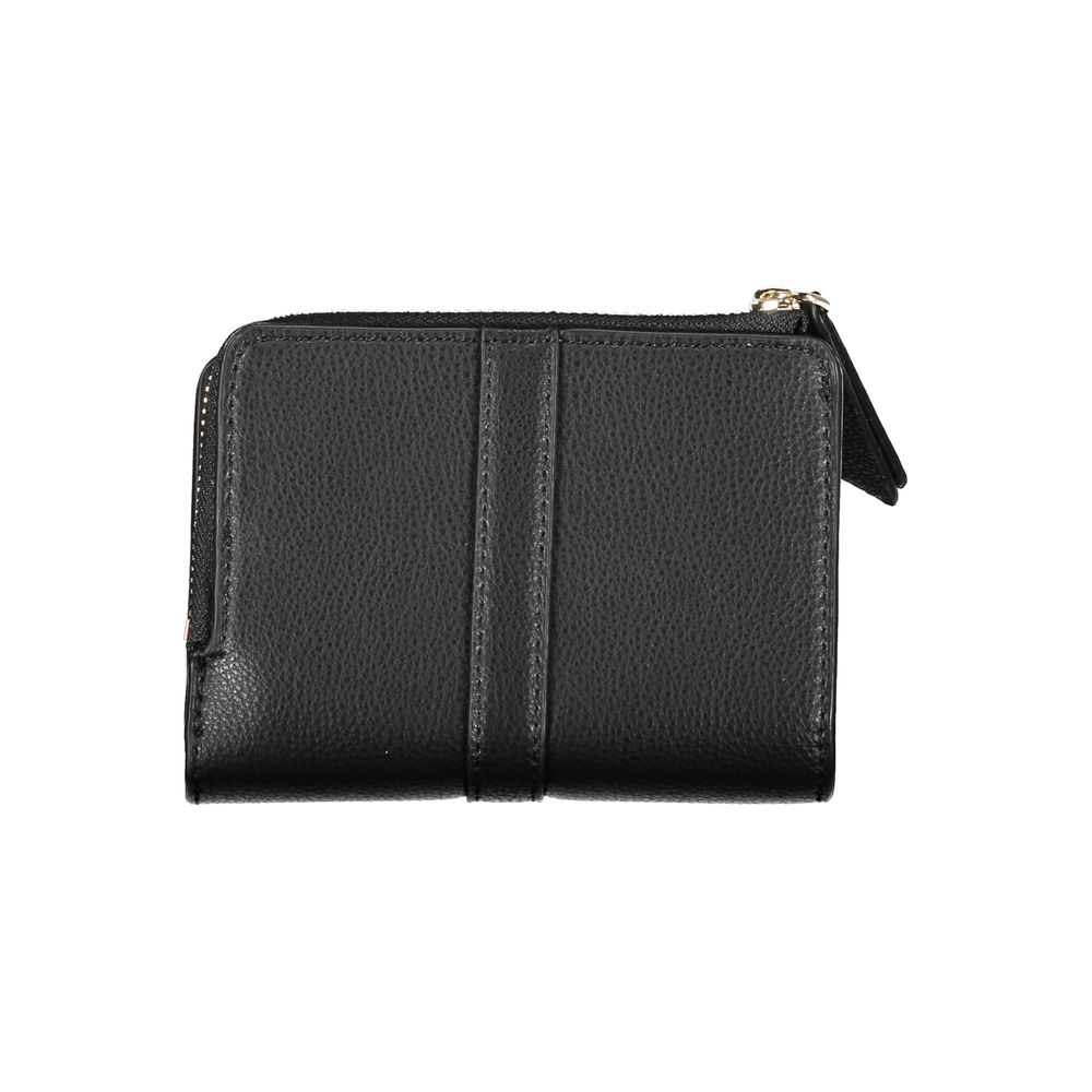 Sleek Black Zip Wallet with Coin Purse - GLAMHUB BOUTIQUE 