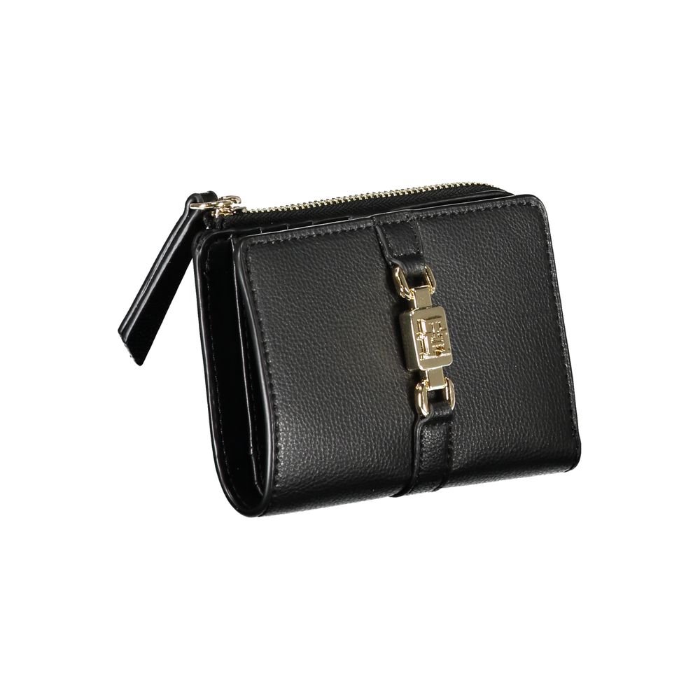 Sleek Black Zip Wallet with Coin Purse - GLAMHUB BOUTIQUE 