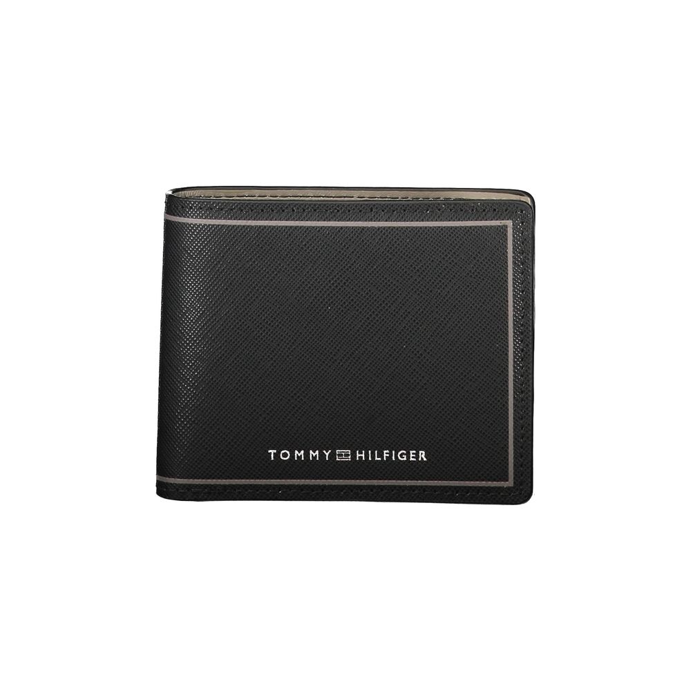 Black Leather Double Card Wallet - GLAMHUB BOUTIQUE 