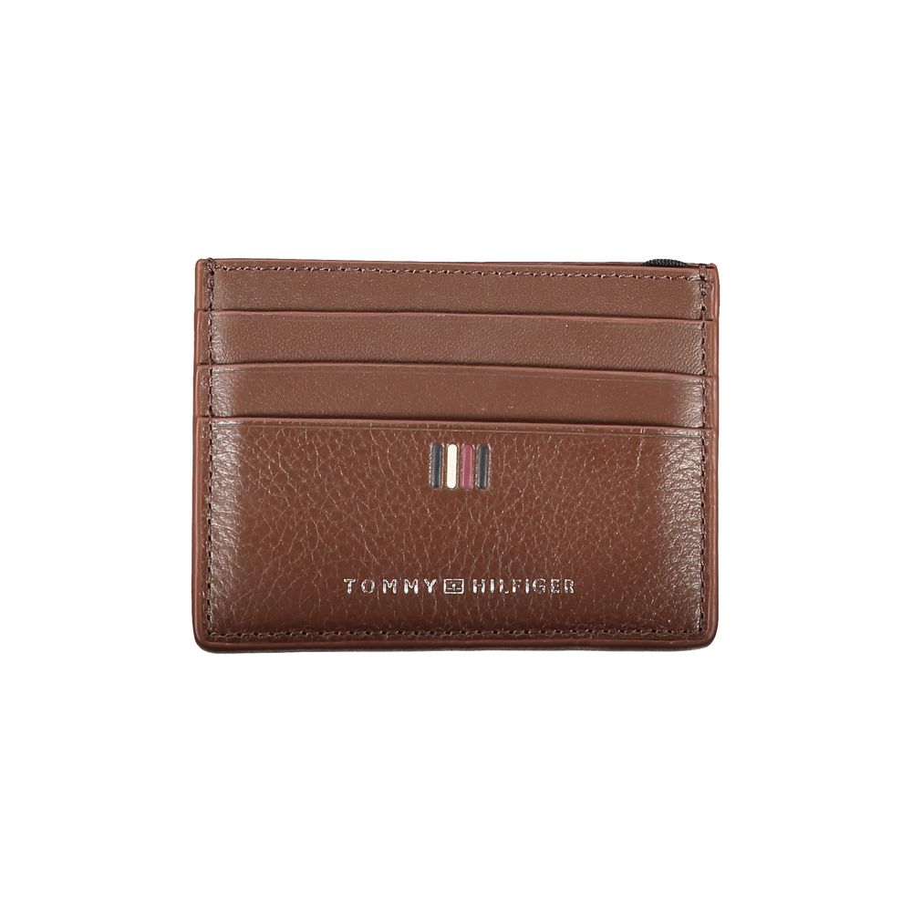 Sleek Leather Card Holder with Contrast Detailing - GLAMHUB BOUTIQUE 