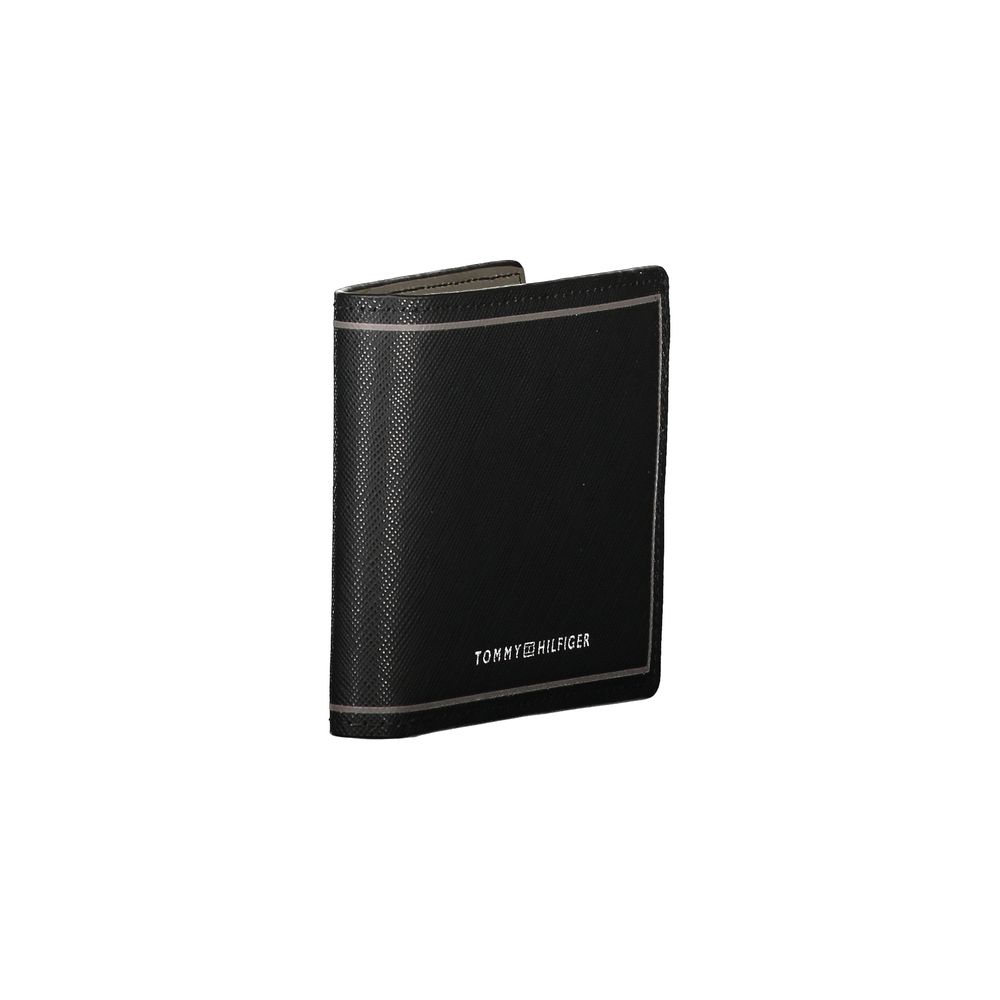 Black Leather Double Card Wallet - GLAMHUB BOUTIQUE 