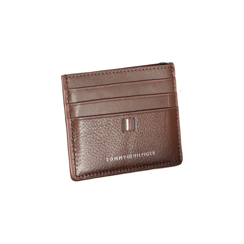 Sleek Leather Card Holder with Contrast Detailing - GLAMHUB BOUTIQUE 