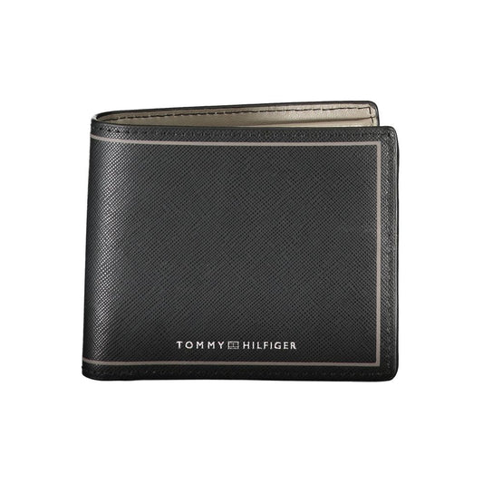 Elegant Black Leather Dual-Compartment Wallet - GLAMHUB BOUTIQUE 