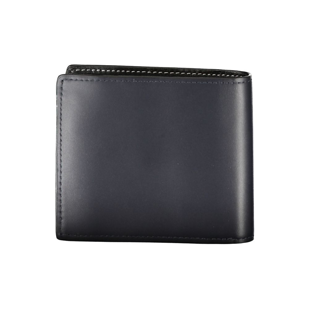 Elegant Blue Leather Bi-Fold Wallet - GLAMHUB BOUTIQUE 