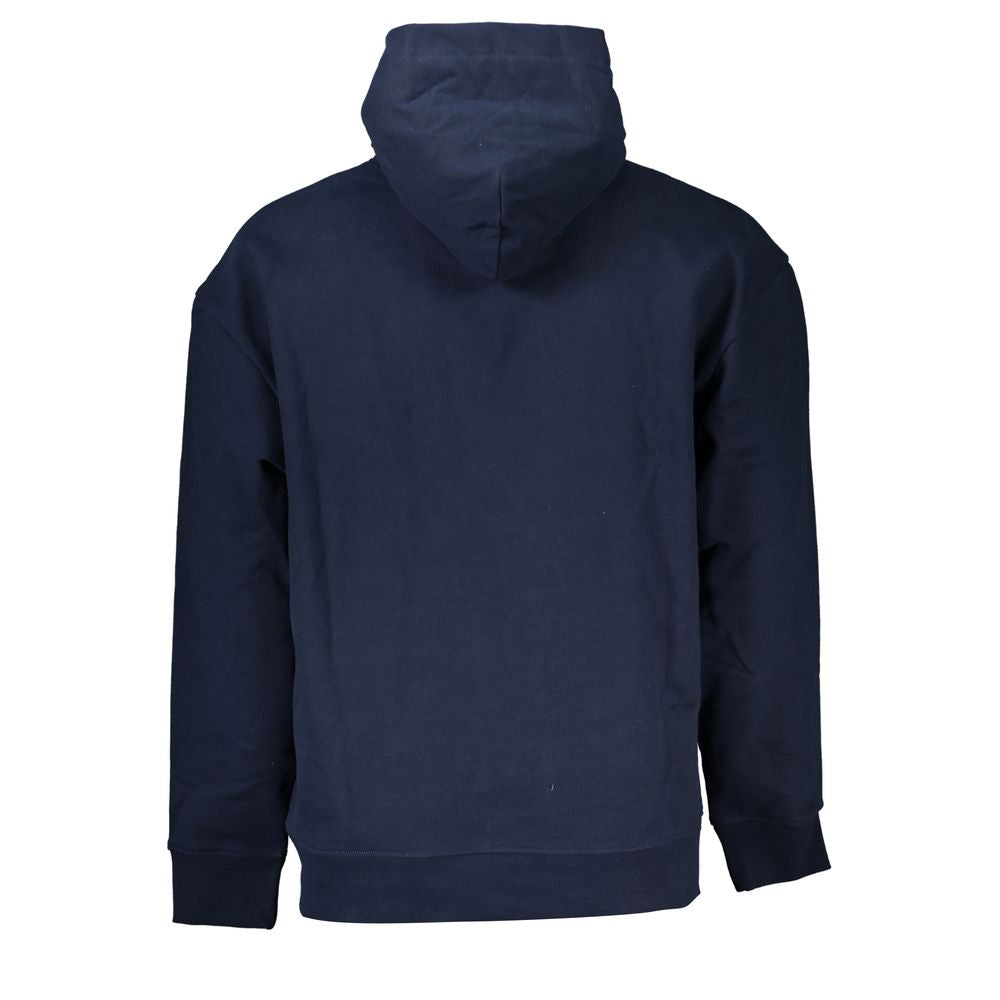 Eco-Conscious Blue Hooded Sweatshirt - GLAMHUB BOUTIQUE 