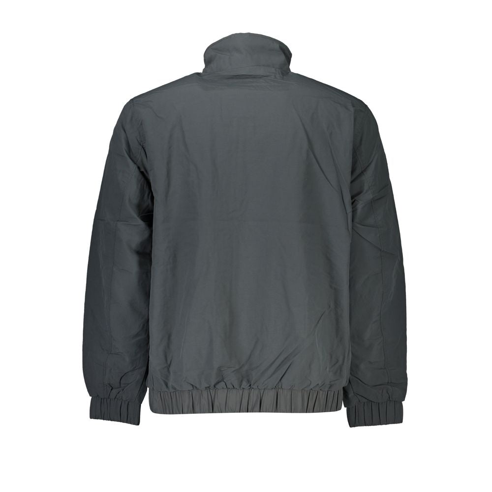 Sleek Gray Recycled Nylon Jacket - GLAMHUB BOUTIQUE 