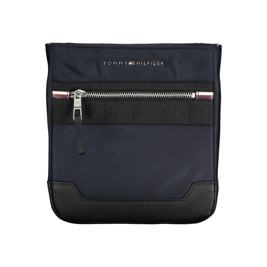 Sleek Blue Shoulder Bag with Contrasting Details - GLAMHUB BOUTIQUE 