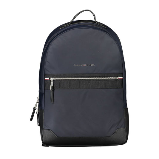 Elegant Contrast Detail Blue Backpack - GLAMHUB BOUTIQUE 