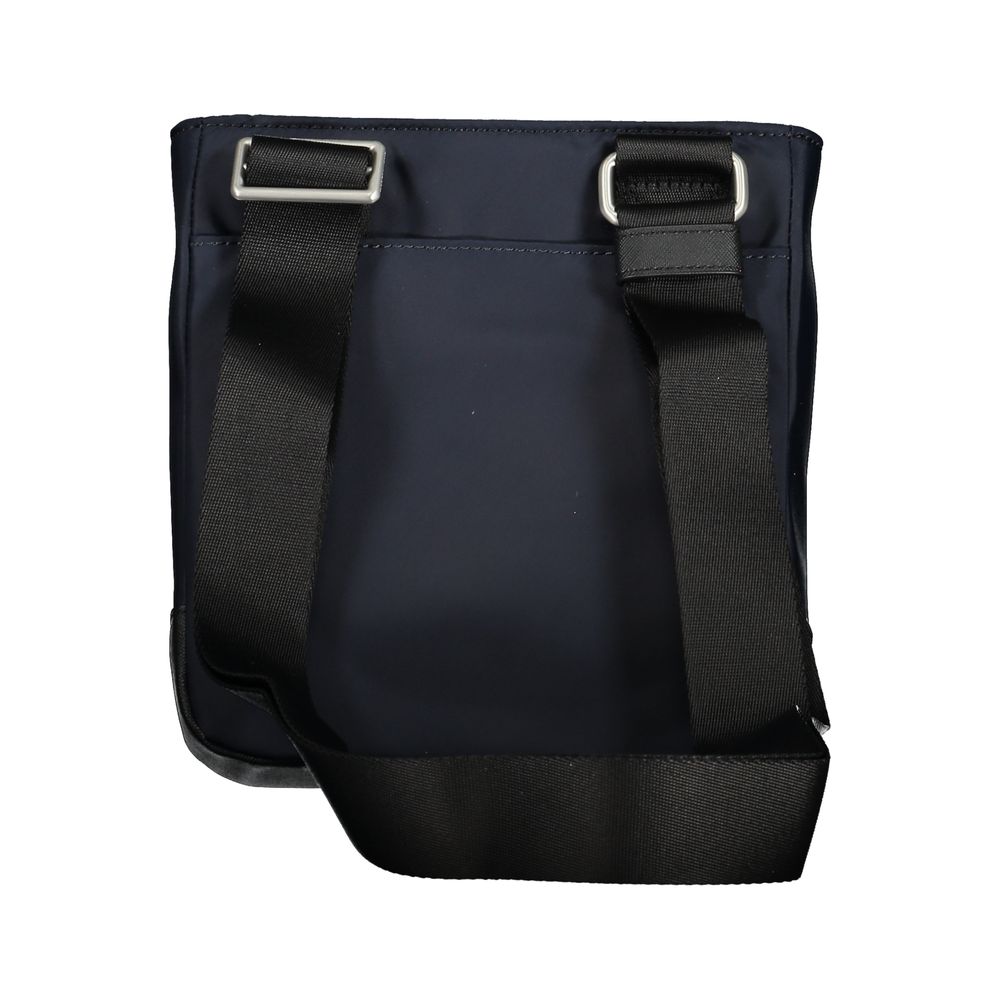 Sleek Blue Shoulder Bag with Contrasting Details - GLAMHUB BOUTIQUE 