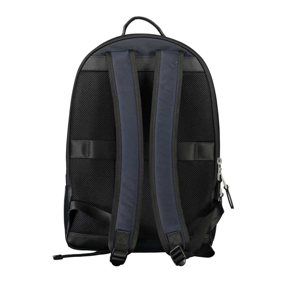 Elegant Contrast Detail Blue Backpack - GLAMHUB BOUTIQUE 