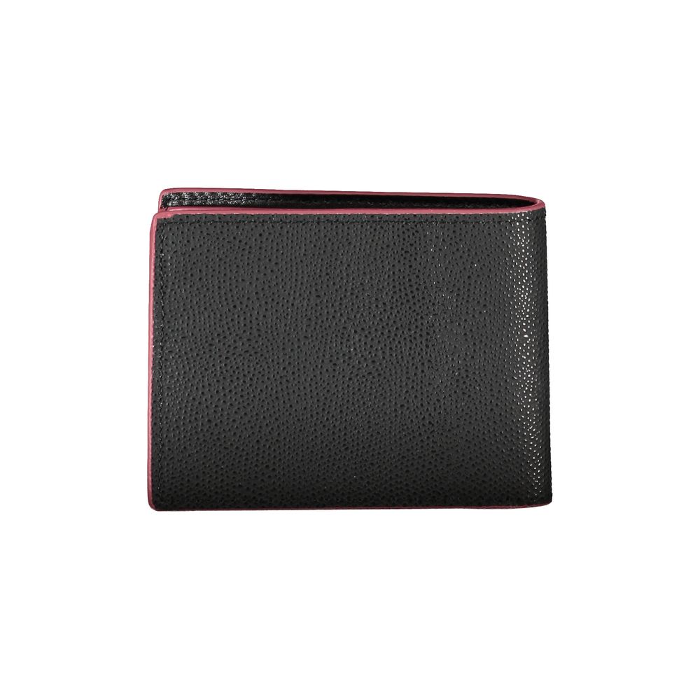 Elegant Leather Bifold Wallet with Contrast Accents - GLAMHUB BOUTIQUE 