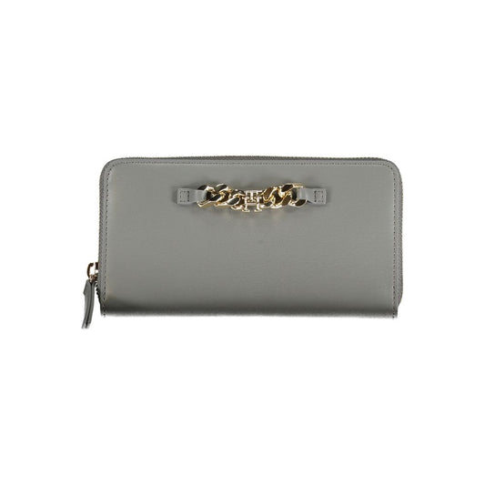 Chic Gray Polyethylene Compact Wallet - GLAMHUB BOUTIQUE 