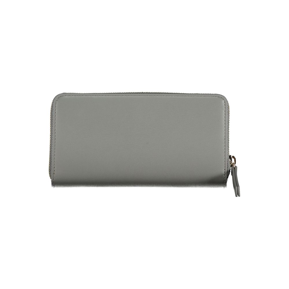 Chic Gray Polyethylene Compact Wallet - GLAMHUB BOUTIQUE 