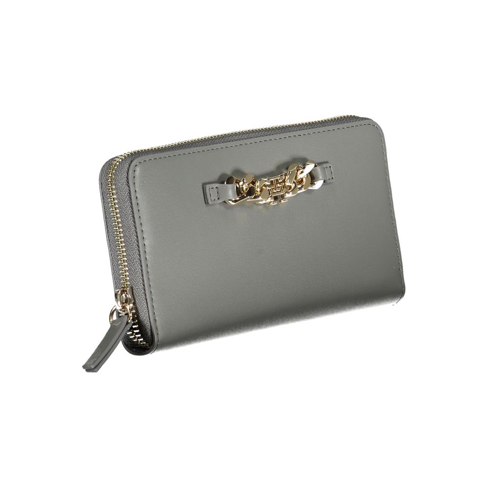 Chic Gray Polyethylene Compact Wallet - GLAMHUB BOUTIQUE 