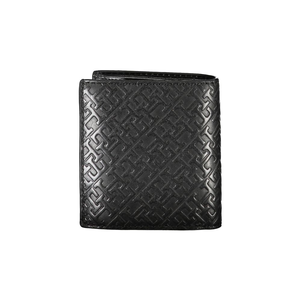 Sleek Black Leather Dual-Compartment Wallet - GLAMHUB BOUTIQUE 