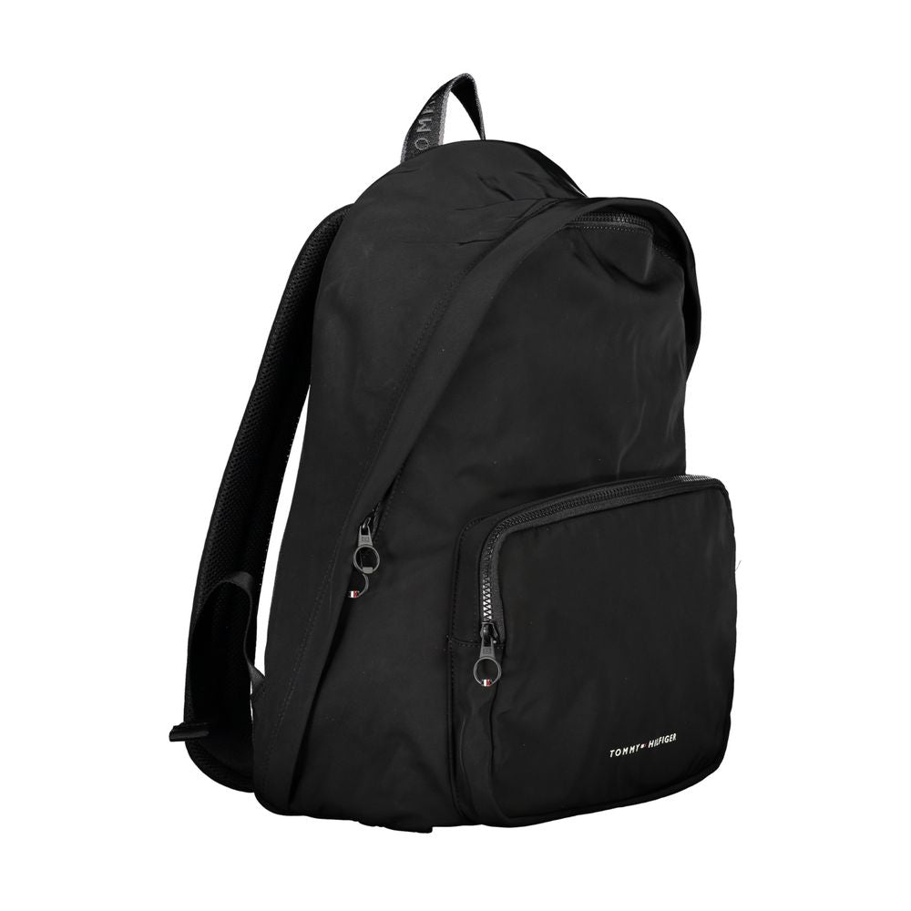 Chic Urban Black Backpack with Laptop Compartment - GLAMHUB BOUTIQUE 