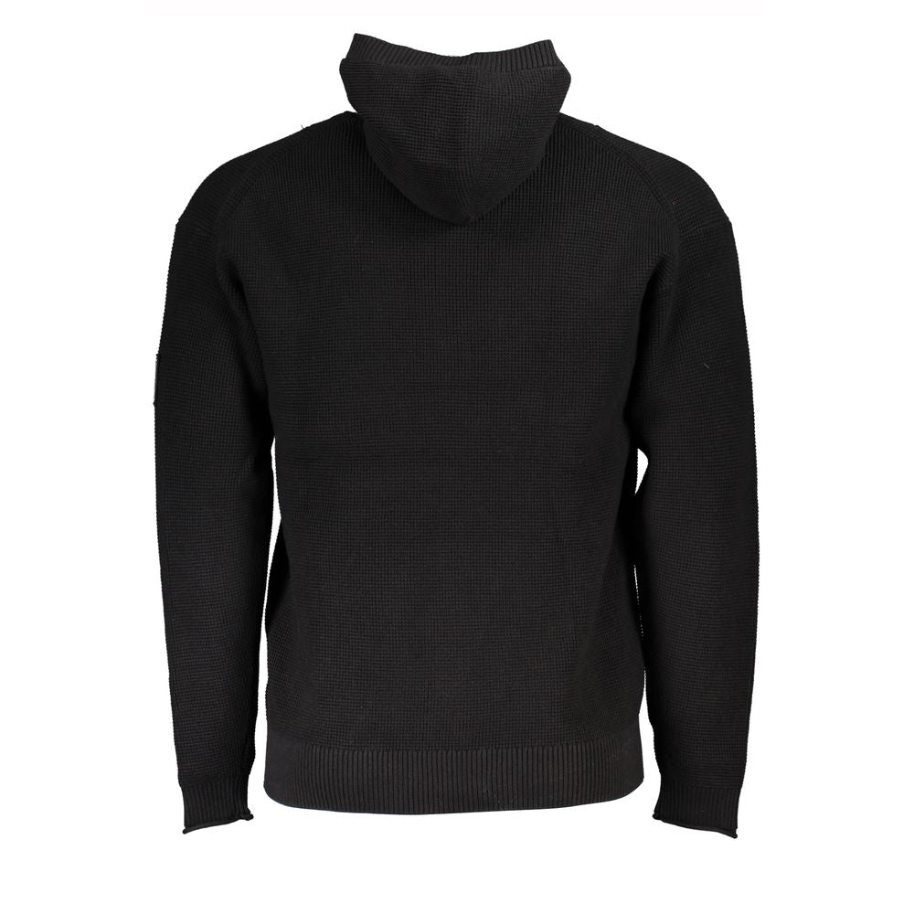 Sleek Cotton Hooded Sweater with Logo Detail - GLAMHUB BOUTIQUE 