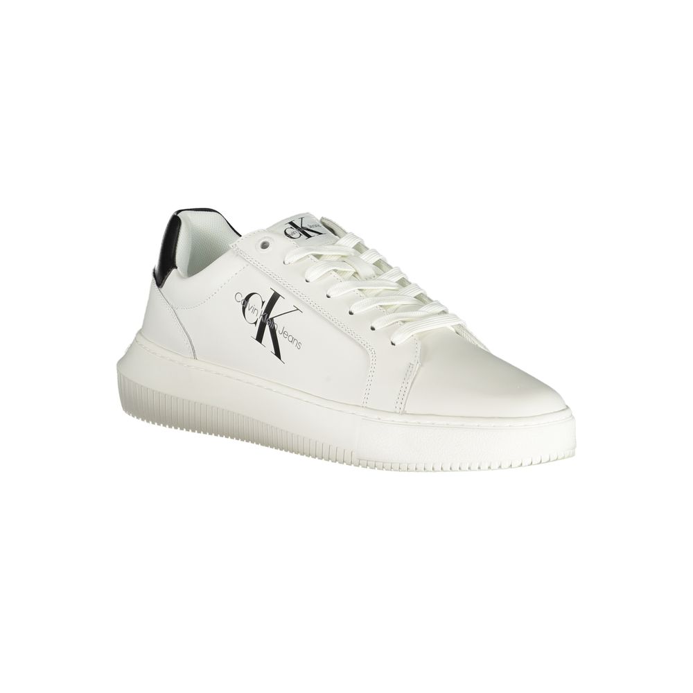 Sophisticated White Lace-Up Sneakers - GLAMHUB BOUTIQUE 