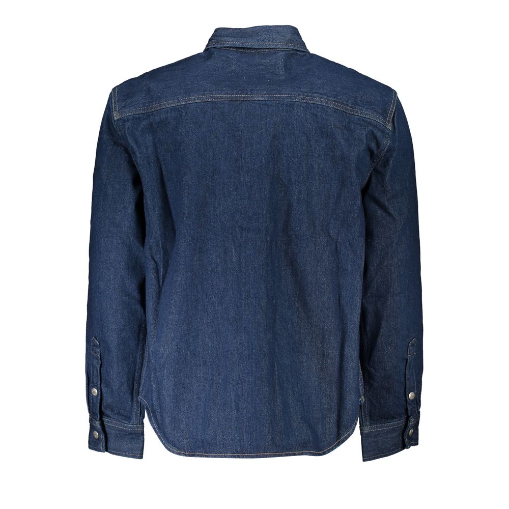 Classic Blue Cotton Denim Jacket - GLAMHUB BOUTIQUE 