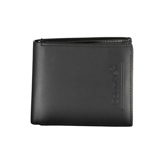 Black Leather RFID Wallet with Coin Purse - GLAMHUB BOUTIQUE 