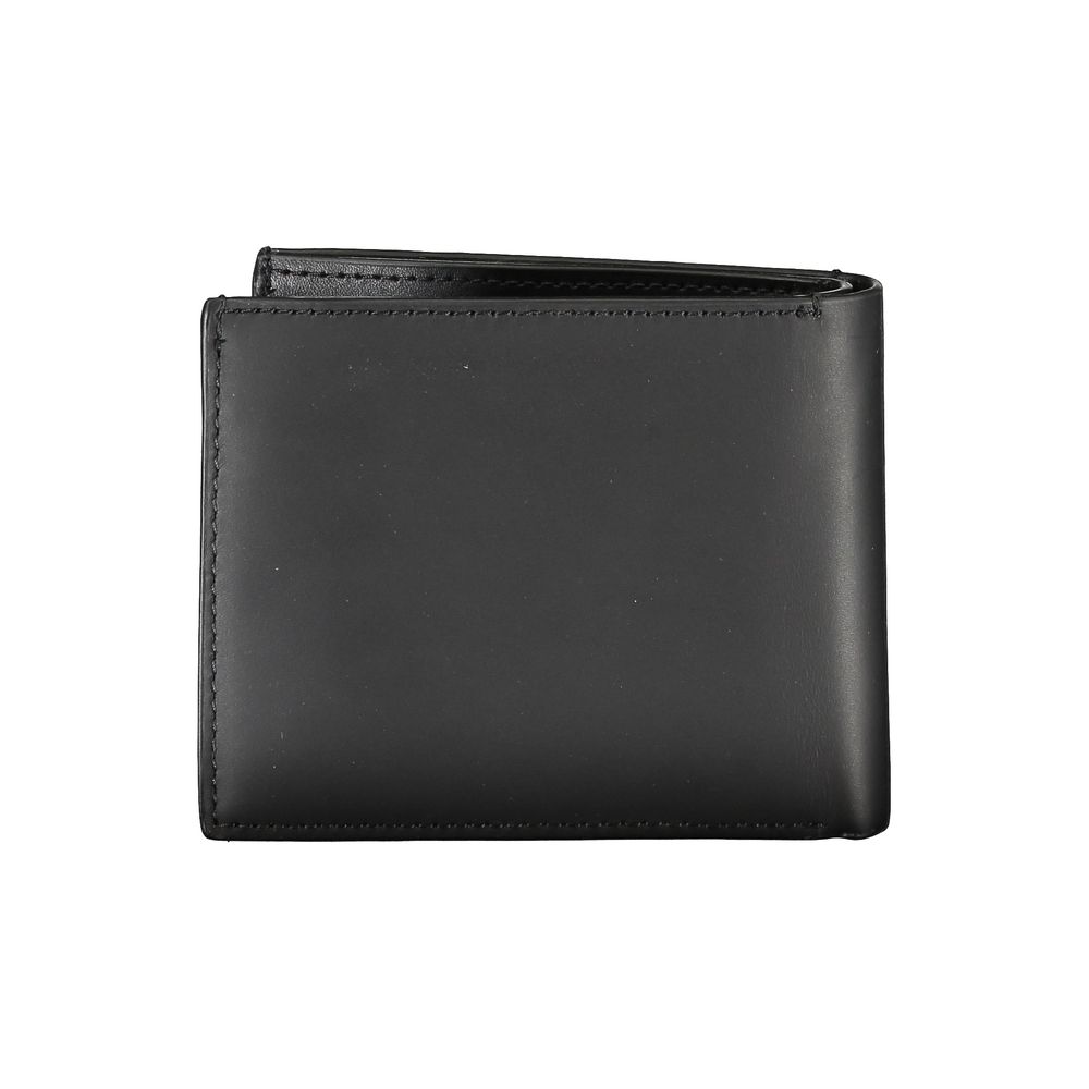 Black Leather RFID Wallet with Coin Purse - GLAMHUB BOUTIQUE 