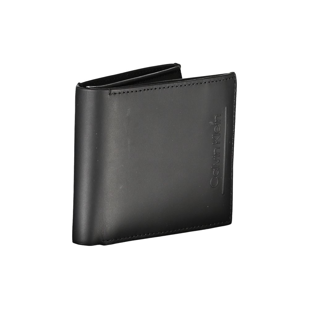 Black Leather RFID Wallet with Coin Purse - GLAMHUB BOUTIQUE 