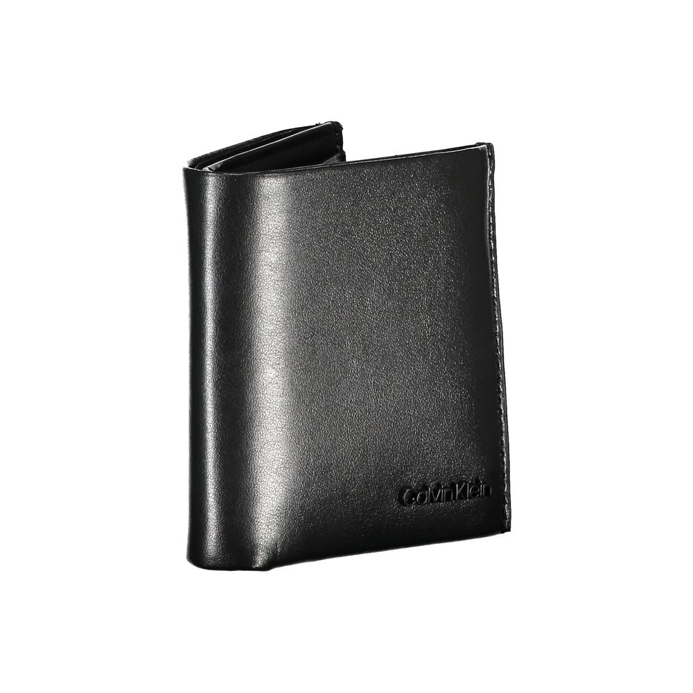 Sleek Black Leather RFID Wallet - GLAMHUB BOUTIQUE 